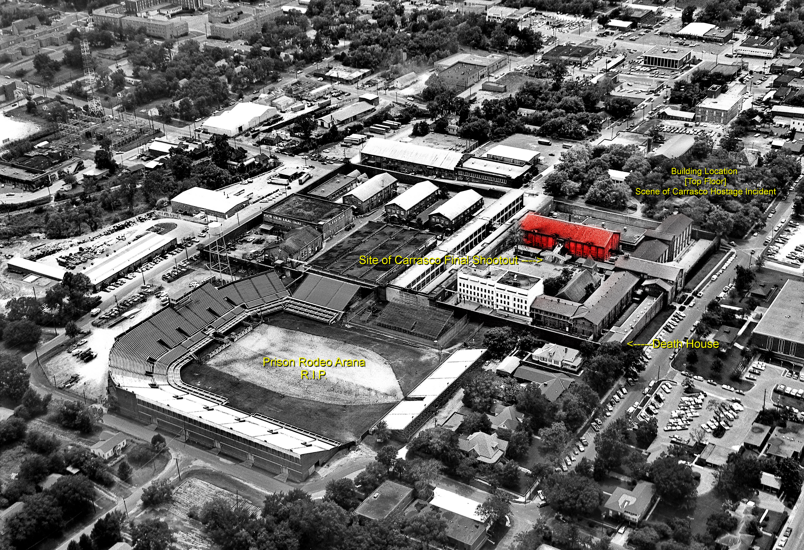 Aerial View Huntsville Unit with Labels